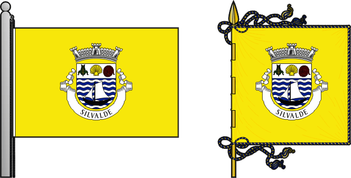Bandeira e estandarte da freguesia de Silvalde - Silvalde civil parish, flag and banner