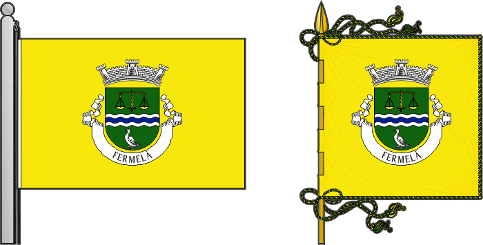 Bandeira e estandarte da antiga freguesia de Fermelã - Fermelã former civil parish, flag and banner