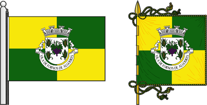 Bandeira e estandarte do município de Fornos de Algodres - Fornos de Algodres Municipality flag and banner Bandeira e estandarte do município de Fornos de Algodres - Fornos de Algodres Municipality flag and banner
