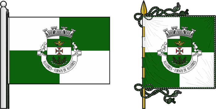 Bandeira e estandarte da freguesia de Algodres - Algodres civil parish, flag and banner Bandeira e estandarte da freguesia de Algodres - Algodres civil parish, flag and banner