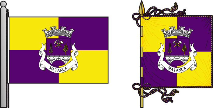 Bandeira e estandarte da freguesia de Matança - Matança civil parish, flag and banner Bandeira e estandarte da freguesia de Matança - Matança civil parish, flag and banner