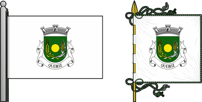 Bandeira e estandarte da freguesia de Queiriz - Queiriz civil parish, flag and banner Bandeira e estandarte da freguesia de Queiriz - Queiriz civil parish, flag and banner