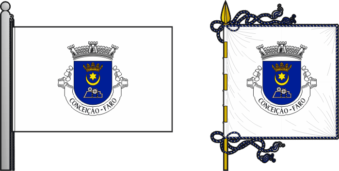 Bandeira e estandarte da antiga freguesia de Conceição - Conceição former civil parish, flag and banner