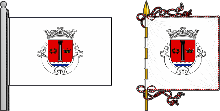 Bandeira e estandarte da antiga freguesia de Estoi - Estoi former civil parish, flag and banner
