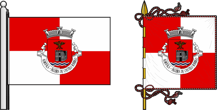 Bandeira e estandarte da antiga freguesia de Almofala - Almofala former civil parish, flag and banner