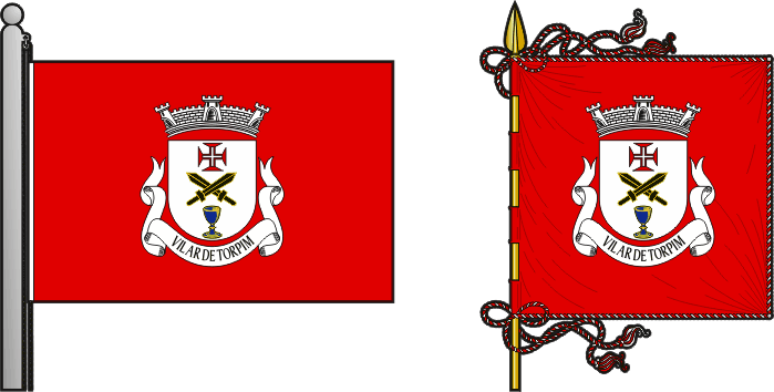 Bandeira e estandarte da antiga freguesia de Vilar Torpim - Vilar Torpim former civil parish, flag and banner