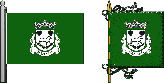 Bandeira e estandarte da antiga freguesia de Mazouco - Mazouco former civil parish, flag and banner