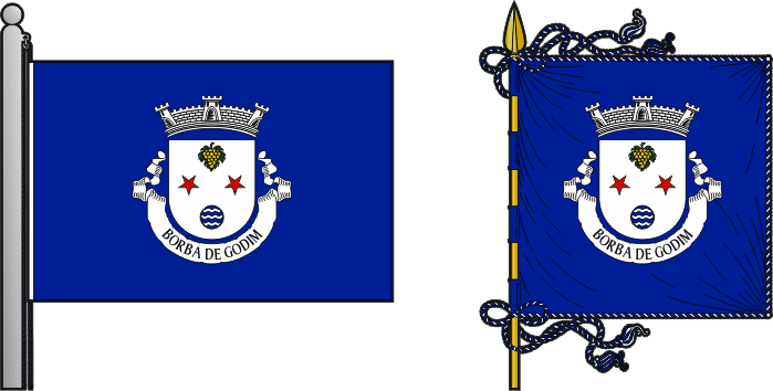 Bandeira e estandarte da antiga freguesia de Borba de Godim - Borba de Godim former civil parish, flag and banner