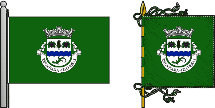 Bandeira e estandarte da freguesia de Refontoura - Refontoura civil parish, flag and banner