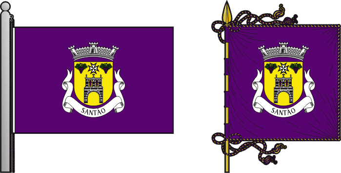 Bandeira e estandarte da antiga freguesia de Santão - Santão former civil parish, flag and banner