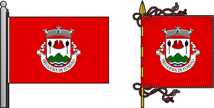 Bandeira e estandarte da antiga freguesia de Fundão - Fundão former civil parish, flag and banner