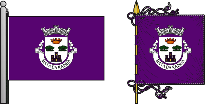 Bandeira e estandarte da antiga freguesia de Mata da Rainha - Mata da Rainha former civil parish, flag and banner