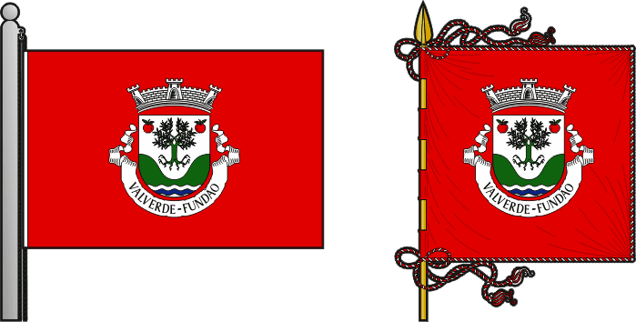 Bandeira e estandarte da antiga freguesia de Valverde - Valverde former civil parish, flag and banner