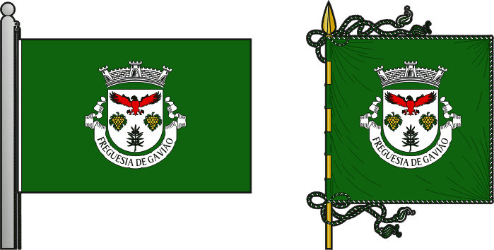 Bandeira e estandarte da antiga freguesia de Gavião - Gavião former civil parish, flag and banner