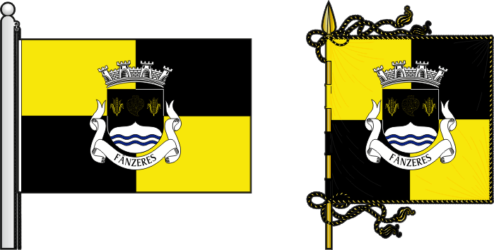Bandeira e estandarte da antiga freguesia de Fânzeres - Fânzeres former civil parish, flag and banner Bandeira e estandarte da antiga freguesia de Fânzeres - Fânzeres former civil parish, flag and banner