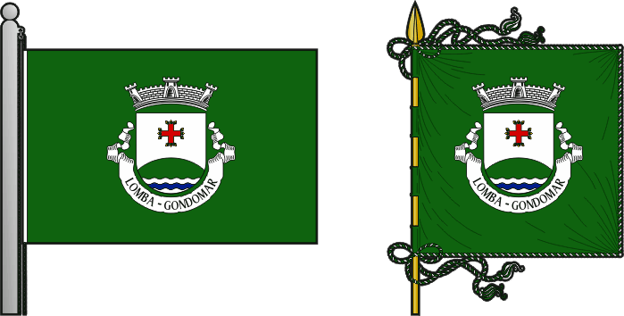 Bandeira e estandarte da freguesia de Lomba - Lomba civil parish, flag and banner Bandeira e estandarte da freguesia de Lomba - Lomba civil parish, flag and banner