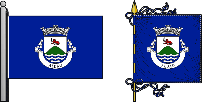 Bandeira e estandarte da freguesia de Aldão - Aldão civil parish, flag and banner