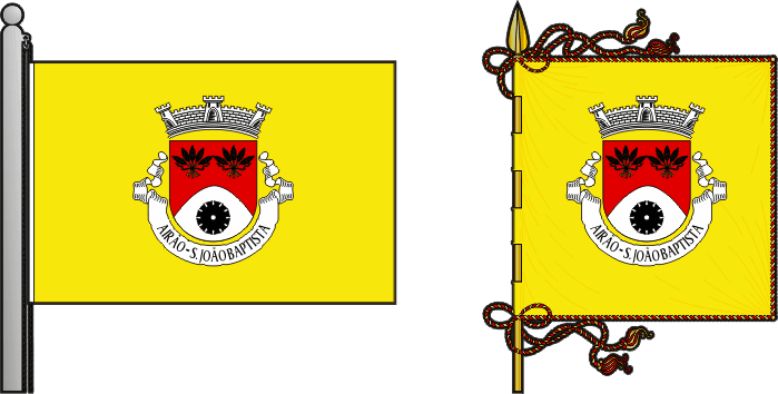 Bandeira e estandarte da antiga freguesia de Airão (São João Baptista) - Airão (São João Baptista) former civil parish, flag and banner