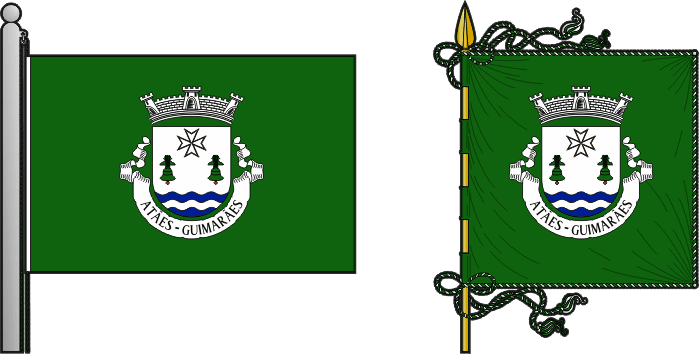 Bandeira e estandarte da antiga freguesia de Atães - Atães former civil parish, flag and banner