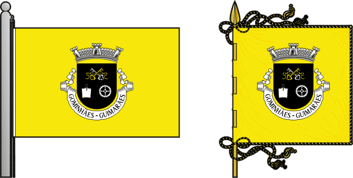 Bandeira e estandarte da antiga freguesia de Gominhães - Gominhães former civil parish, flag and banner