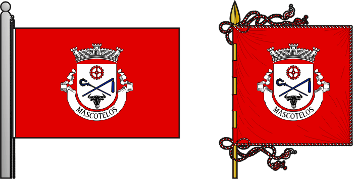 Bandeira e estandarte da antiga freguesia de Mascotelos - Mascotelos former civil parish, flag and banner