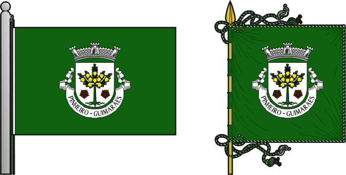 Bandeira e estandarte da freguesia de Pinheiro - Pinheiro civil parish, flag and banner