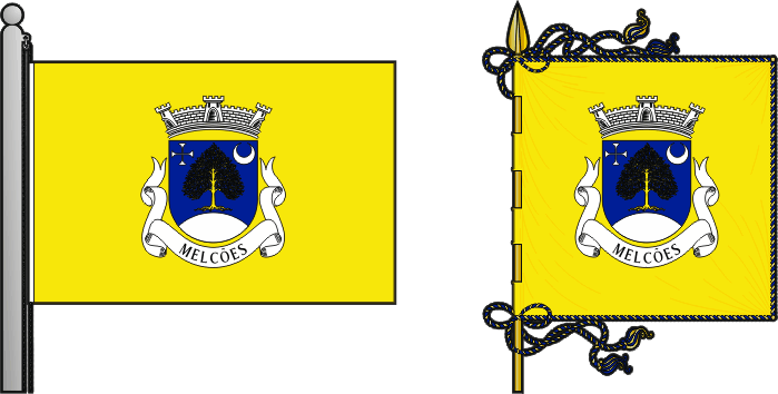 Bandeira e estandarte da antiga freguesia de Melcões - Melcões former civil parish, flag and banner