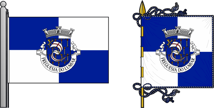 Bandeira e estandarte da freguesia de Lumiar - Lumiar civil parish, flag and banner