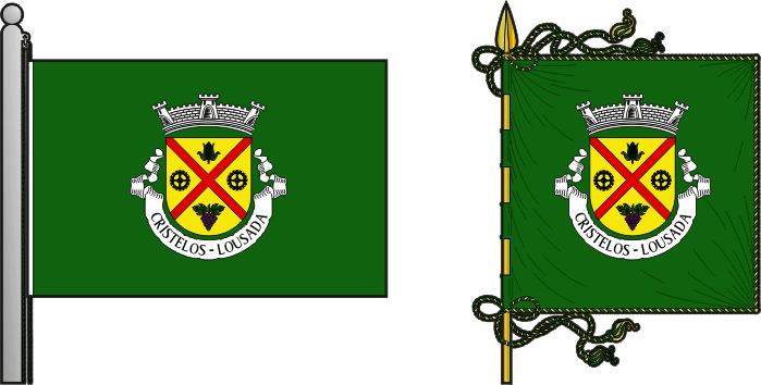 Bandeira e estandarte da antiga freguesia de Cristelos - Cristelos former civil parish, flag and banner