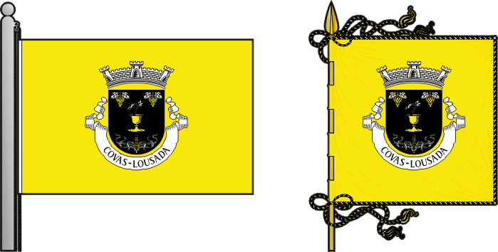 Bandeira e estandarte da antiga freguesia de Covas - Covas former civil parish, flag and banner