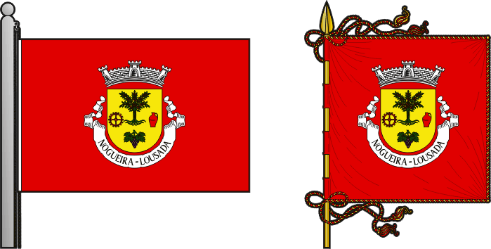 Bandeira e estandarte da antiga freguesia de Nogueira - Nogueira former civil parish, flag and banner