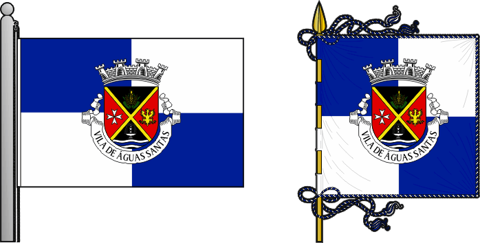 Bandeira e estandarte da freguesia de Águas Santas - Águas Santas civil parish, flag and banner