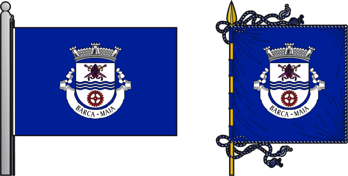 Bandeira e estandarte da antiga freguesia de Barca - Barca former civil parish, flag and banner
