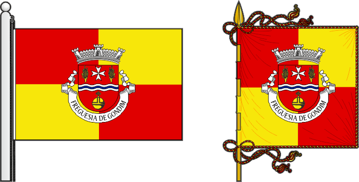 Bandeira e estandarte da antiga freguesia de Gondim - Gondim former civil parish, flag and banner