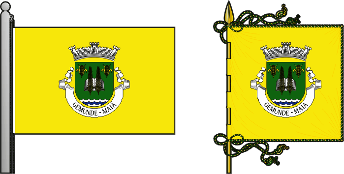 Bandeira e estandarte da antiga freguesia de Gemunde - Gemunde former civil parish, flag and banner
