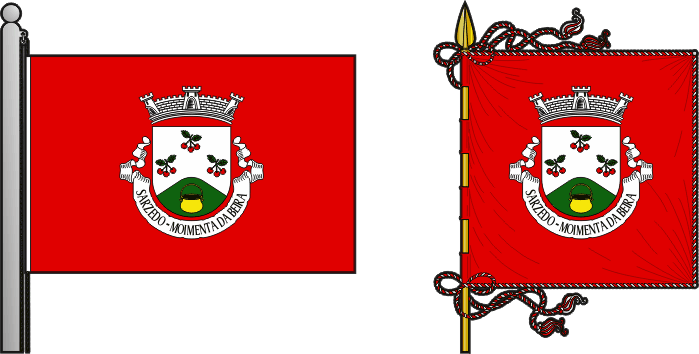 Bandeira e estandarte da freguesia de Sarzedo - Sarzedo civil parish, flag and banner Bandeira e estandarte da freguesia de Sarzedo - Sarzedo civil parish, flag and banner
