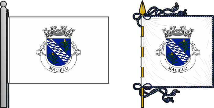 Bandeira e estandarte do Município de Machico - Machico municipal flag and banner