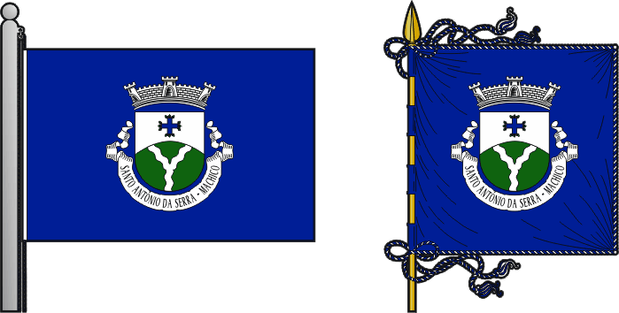Bandeira e estandarte da freguesia de Santo António da Serra - Santo António da Serra civil parish, flag and banner Bandeira e estandarte da freguesia de Santo António da Serra - Santo António da Serra civil parish, flag and banner