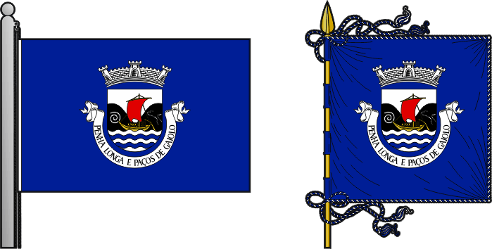 Bandeira e estandarte da Freguesia de Penha Longa e Paços de Gaiolo - Penha Longa e Paços de Gaiolo civil parish, flag and banner