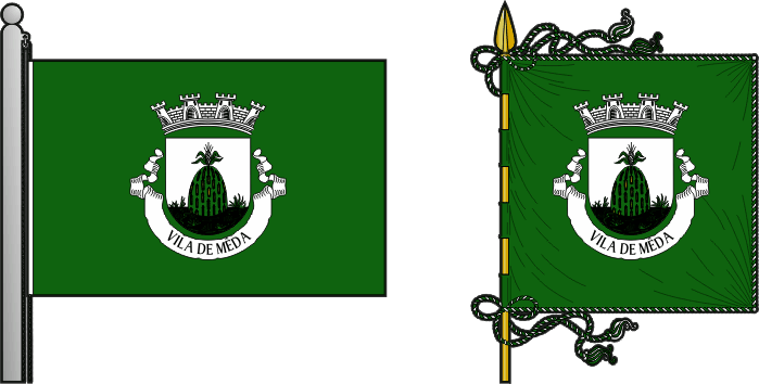 Bandeira e estandarte do Município de Mêda - Mêda municipal flag and banner Bandeira e estandarte do Município de Mêda - Mêda municipal flag and banner