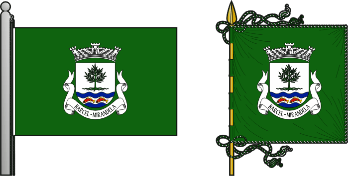 Bandeira e estandarte da antiga freguesia de Barcel - Barcel former civil parish, flag and banner