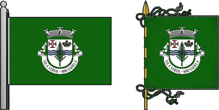 Bandeira e estandarte da antiga freguesia de Vila Verde - Vila Verde former civil parish, flag and banner Bandeira e estandarte da antiga freguesia de Vila Verde - Vila Verde former civil parish, flag and banner
