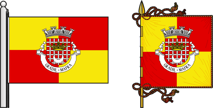 Bandeira e estandarte da antiga freguesia de Gradil - Gradil former civil parish, flag and banner