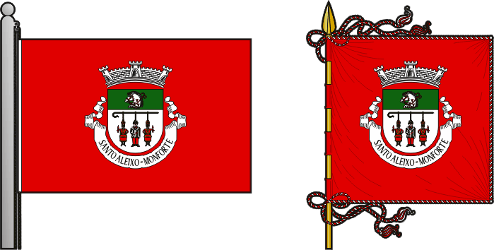 Bandeira e estandarte da freguesia de Santo Aleixo - Santo Aleixo civil parish, flag and banner
