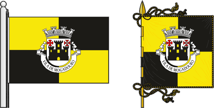 Bandeira e estandarte do município de Mogadouro - Mogadouro Municipality flag and banner Bandeira e estandarte do município de Mogadouro - Mogadouro Municipality flag and banner
