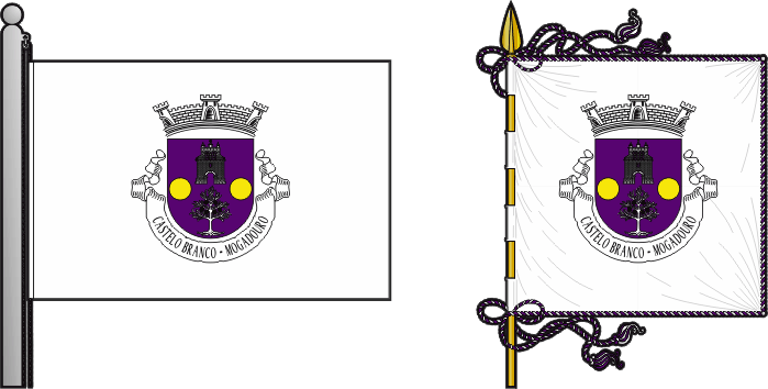 Bandeira e estandarte da freguesia de Castelo Branco - Castelo Branco civil parish, flag and banner