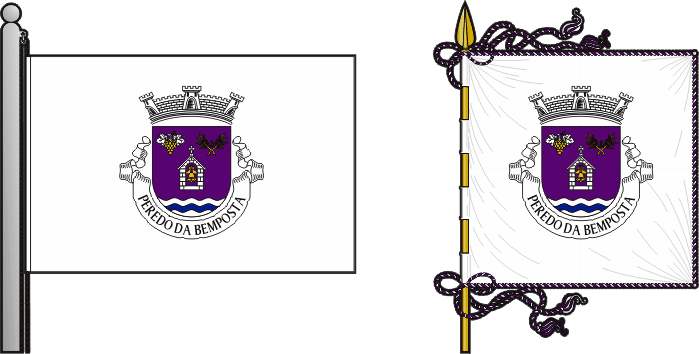 Bandeira e estandarte da freguesia de Peredo da Bemposta - Peredo da Bemposta civil parish, flag and banner