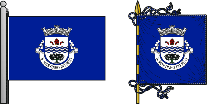 Bandeira e estandarte da freguesia de São Martinho do Peso - São Martinho do Peso civil parish, flag and banner