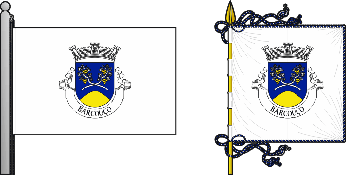 Bandeira e estandarte da freguesia de Barcouço - Barcouço civil parish, flag and banner