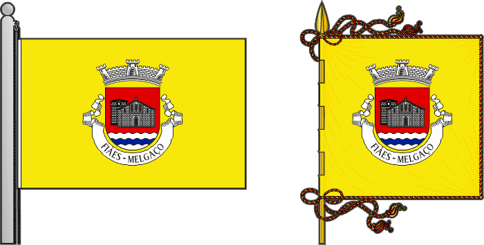 Bandeira e estandarte da freguesia de Fiães - Fiães civil parish, flag and banner Bandeira e estandarte da freguesia de Fiães - Fiães civil parish, flag and banner